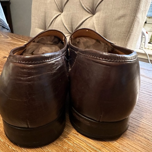 Miguel Angel Brown Leather Men’s Loafers Size 10 1/2 Made In Spain - Picture 6 of 14